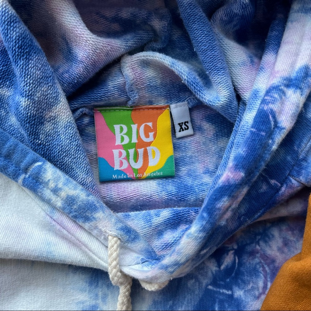 Big Bud Press Tie Dye and Marigold Hoodie Pullover Sweatshirts Size XS - Picture 5 of 6